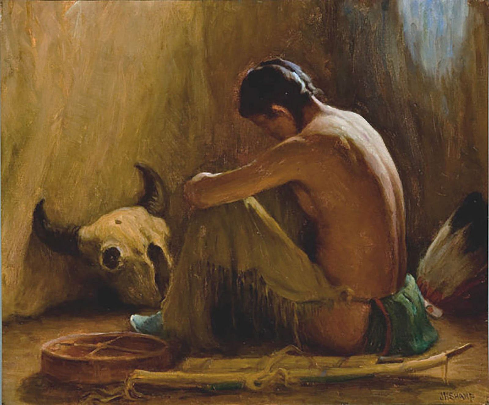 John and the Buffalo Skull; [Twilight (of a Dying Race)]